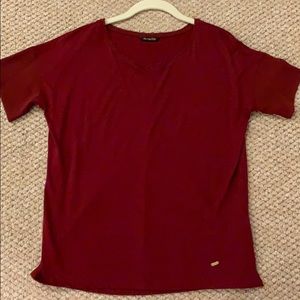 Massimo Dutti brick/wine color top